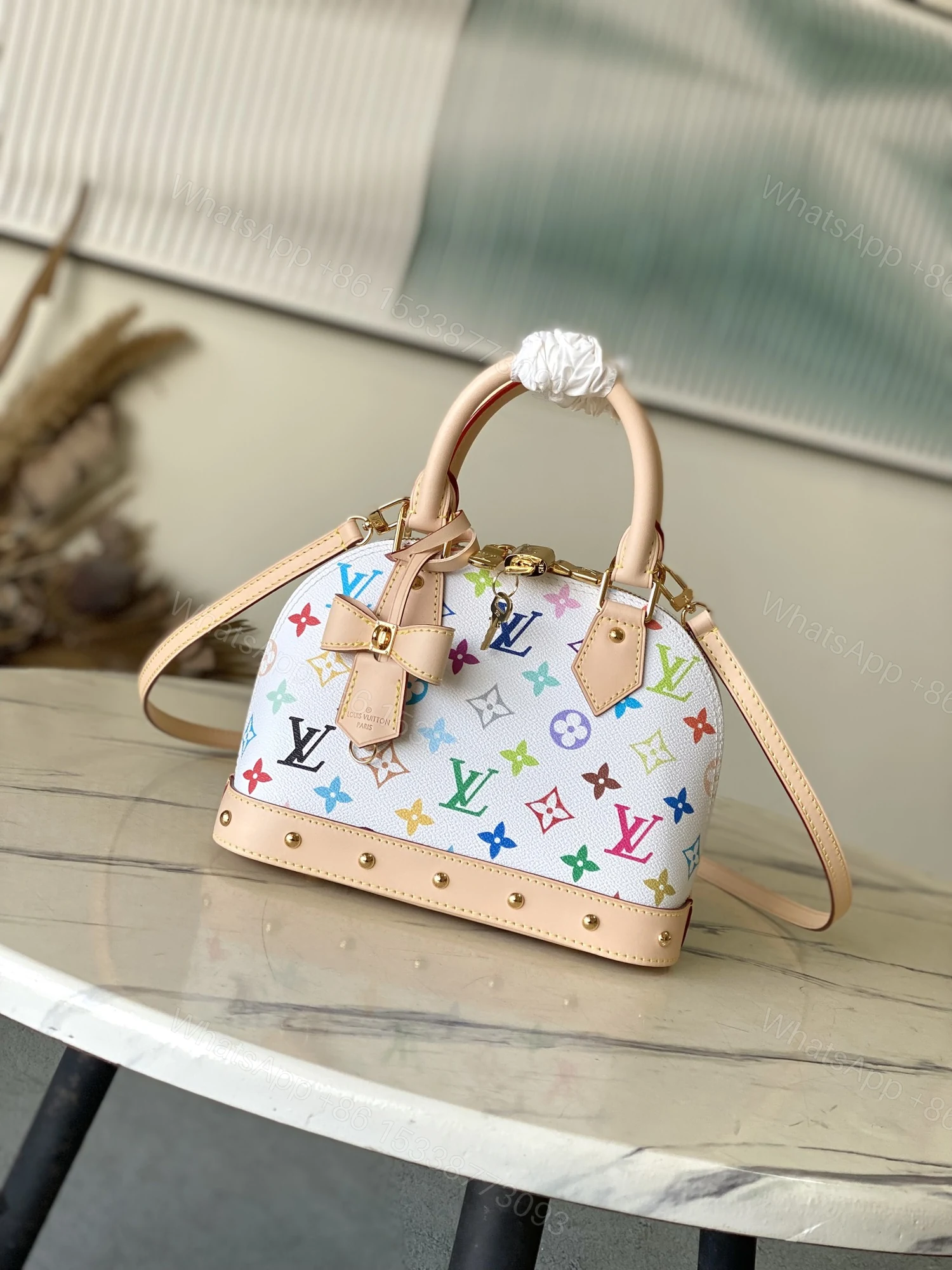 LV 精品仿製Multicolore多彩白老花手提斜背包 M13078人氣百搭推薦 — view 1
