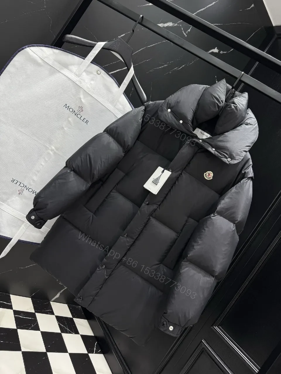 View 5 of Ultra-Soft Down Parka with Continental Hood – Luxury Quilted Puffer