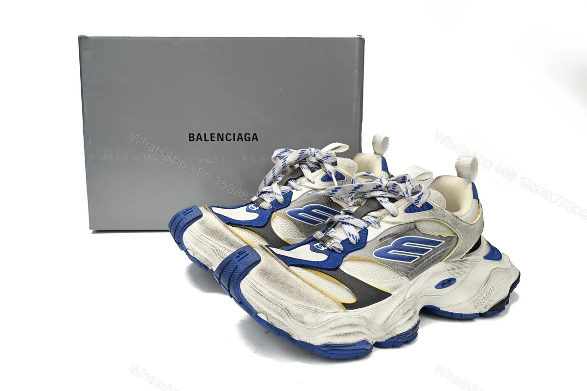 Balenciaga CARGO Sneaker White Blue 784339-W2MV1-5895 — view 2