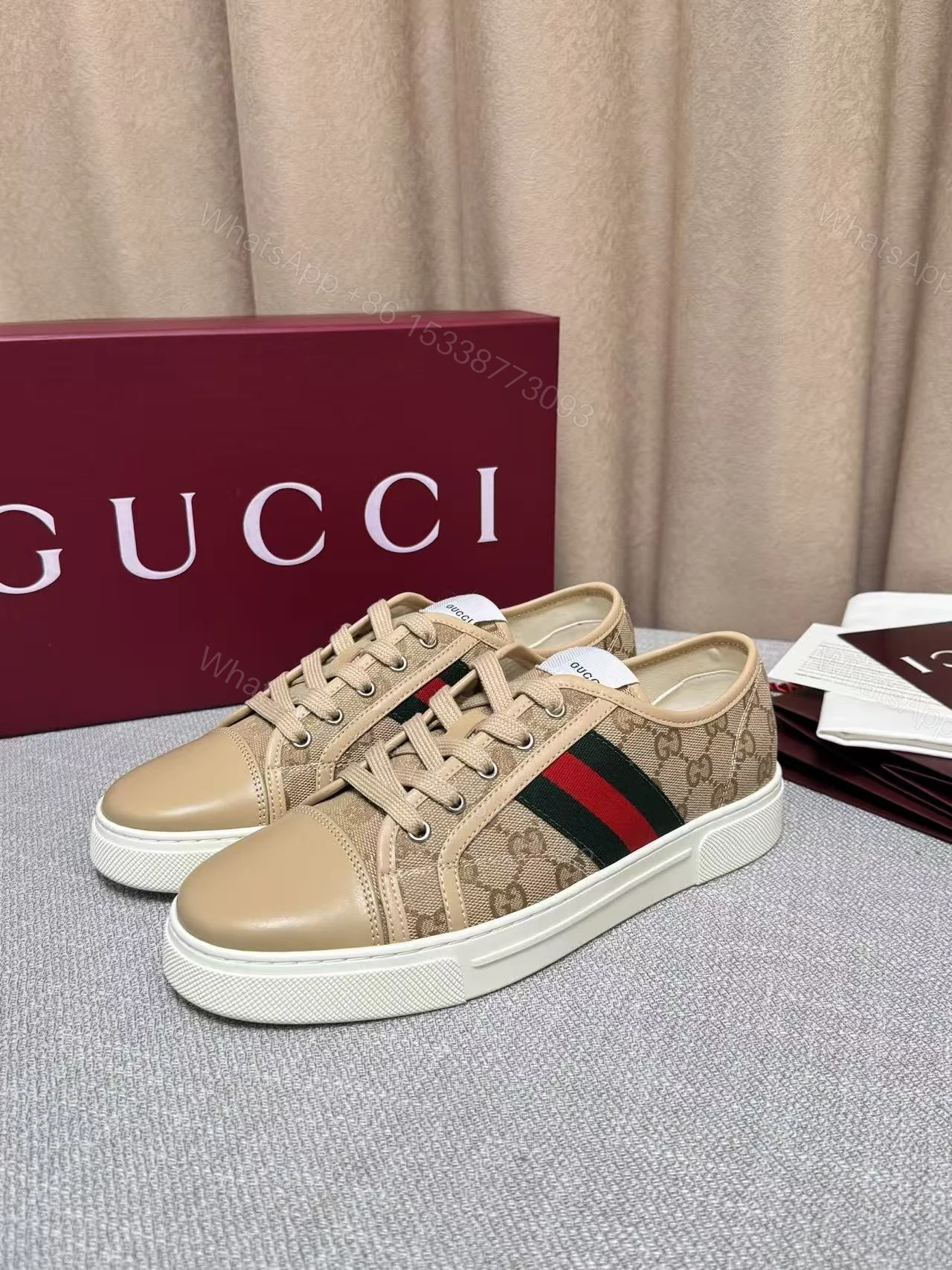 GUCCI 一比一 男款 GG老花低筒休閒鞋 輕奢百搭款 — view 1