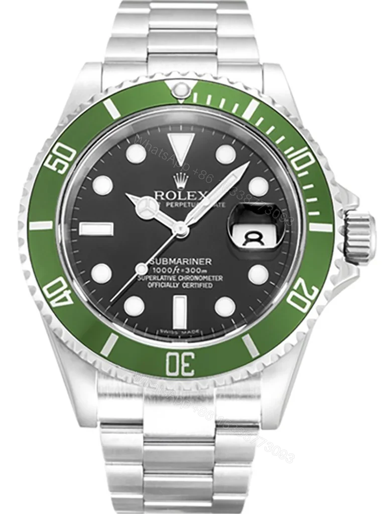 Replica Rolex Submariner Black Dial 16610LV “Kermit” — view 1