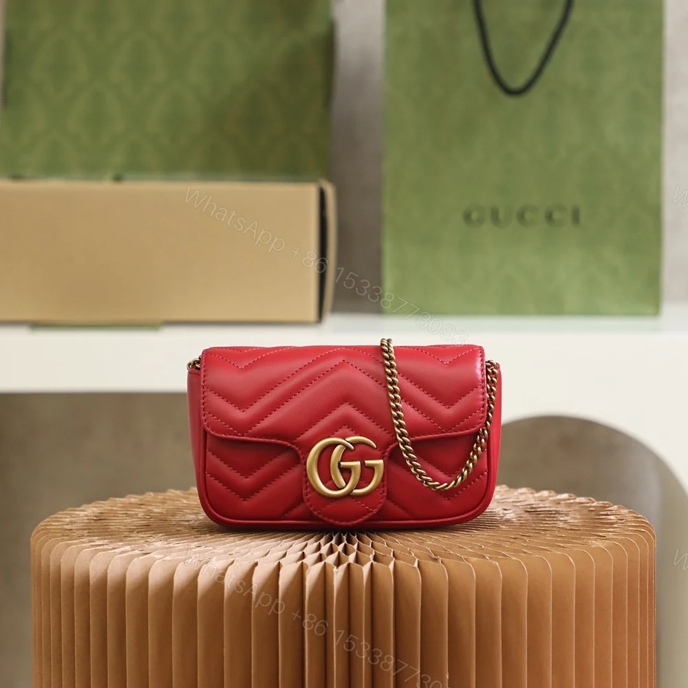 GUCCI高仿紅色迷你肩背包女用精緻小包出街吸睛不撞款 — view 1