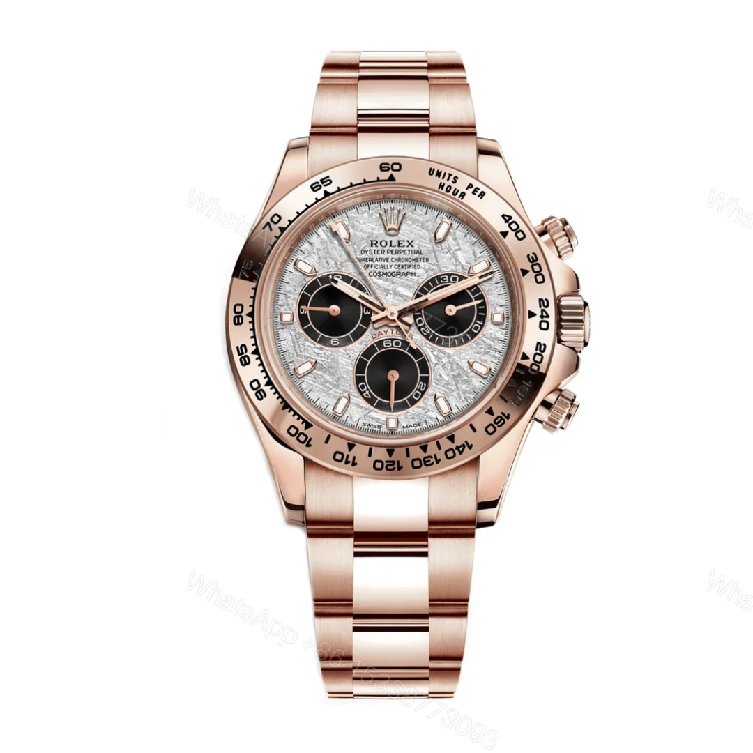 Rolex Daytona Rose Gold Meteorite Dial Replica — view 1