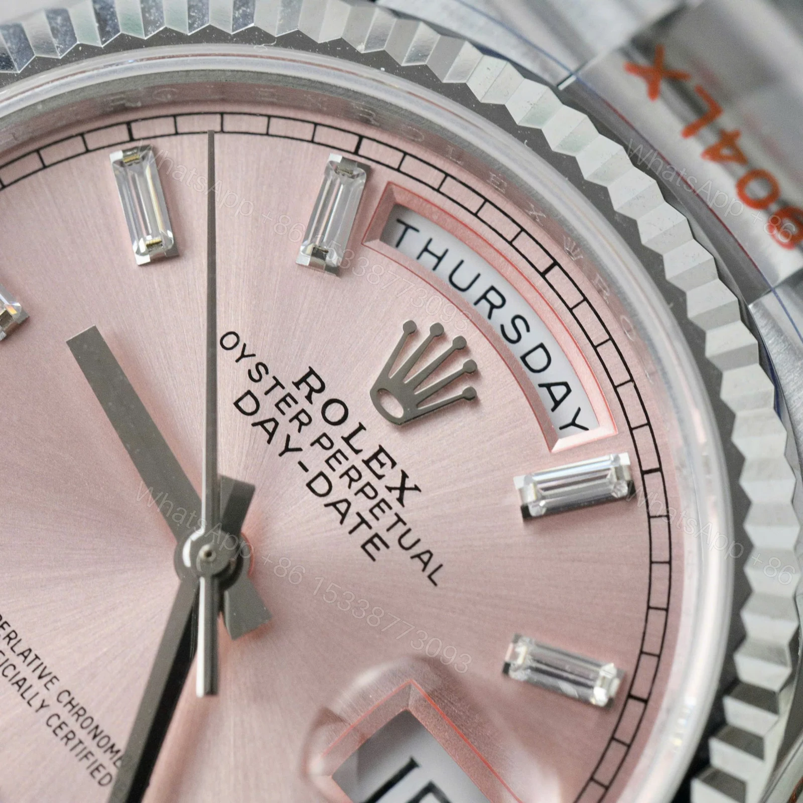 View 6 of Superclone Rolex Day-Date Pink Diamond Dial 128236-0024 36 mm