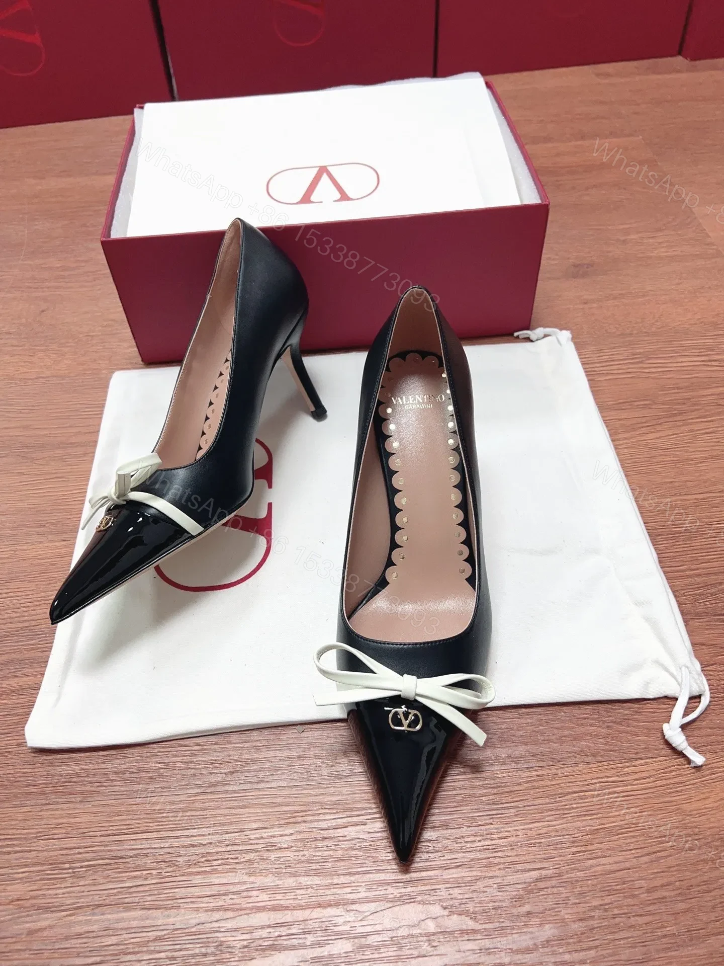 View 5 of Valentino Women Black Patent Leather Heels