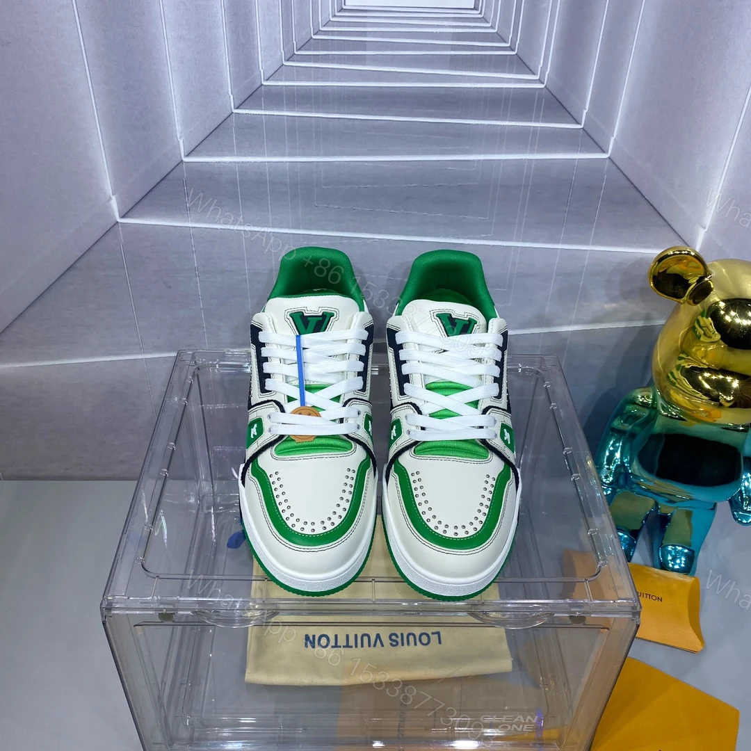 LV 原單 Trainer 綠白配色運動鞋 — view 1