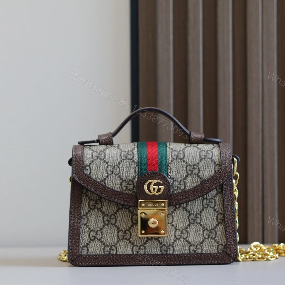 Gucci高仿Ophidia老花鎖頭包 女款精巧鍊帶復古設計 — view 1