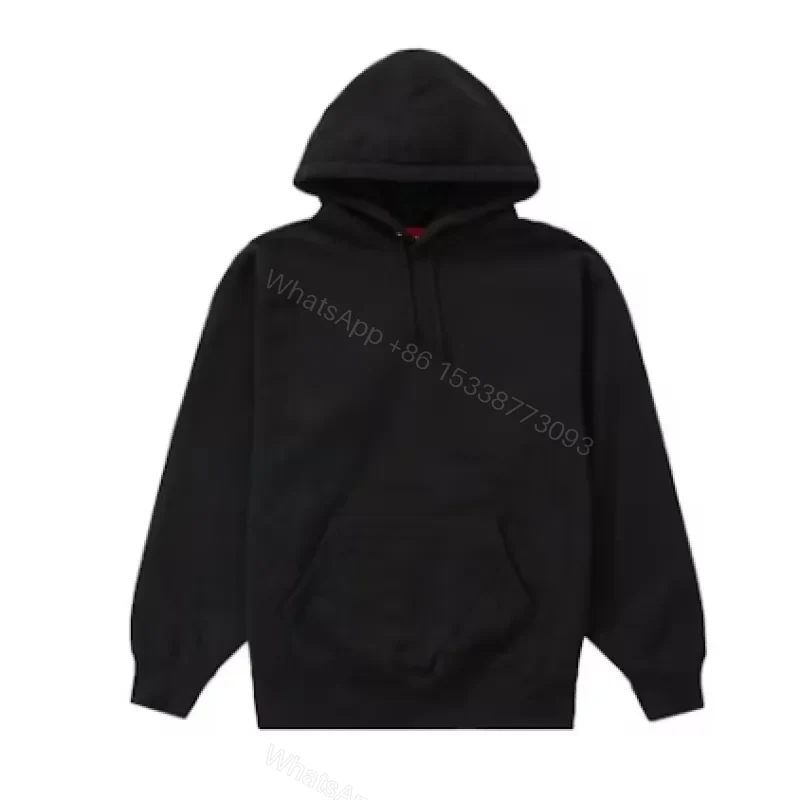 Supreme Satin Appliqué Hoodie Sweatshirt Black — view 2
