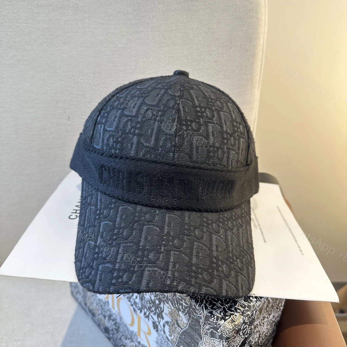 Dior一比一黑色拼接棒球帽 Christian Dior Paris潮流帽款 — view 1