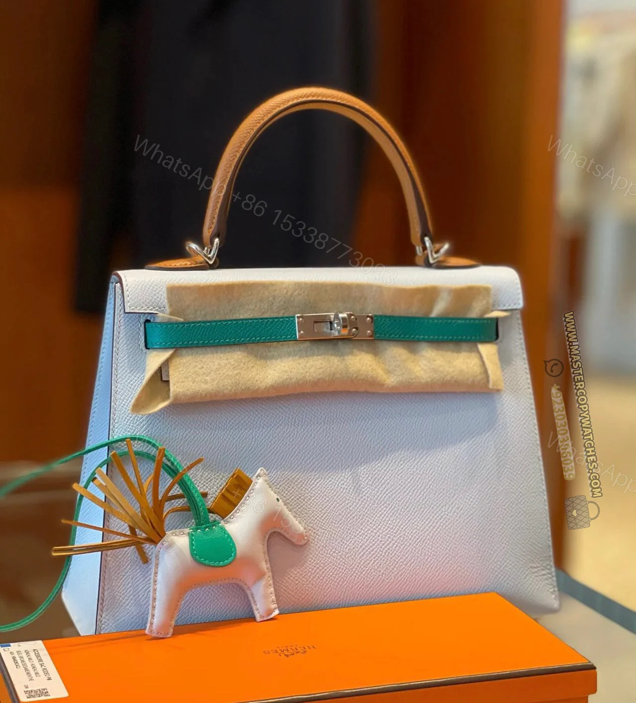 Hermes Kelly 25 Tri-color Epsom — view 1