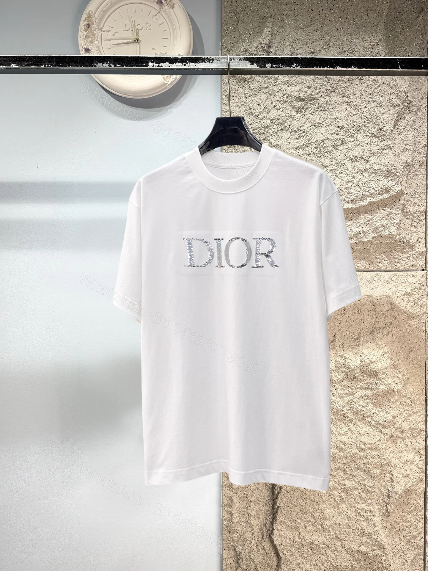 Dior原單亮片Logo短袖T恤 高端精品休閒男裝款 — view 1