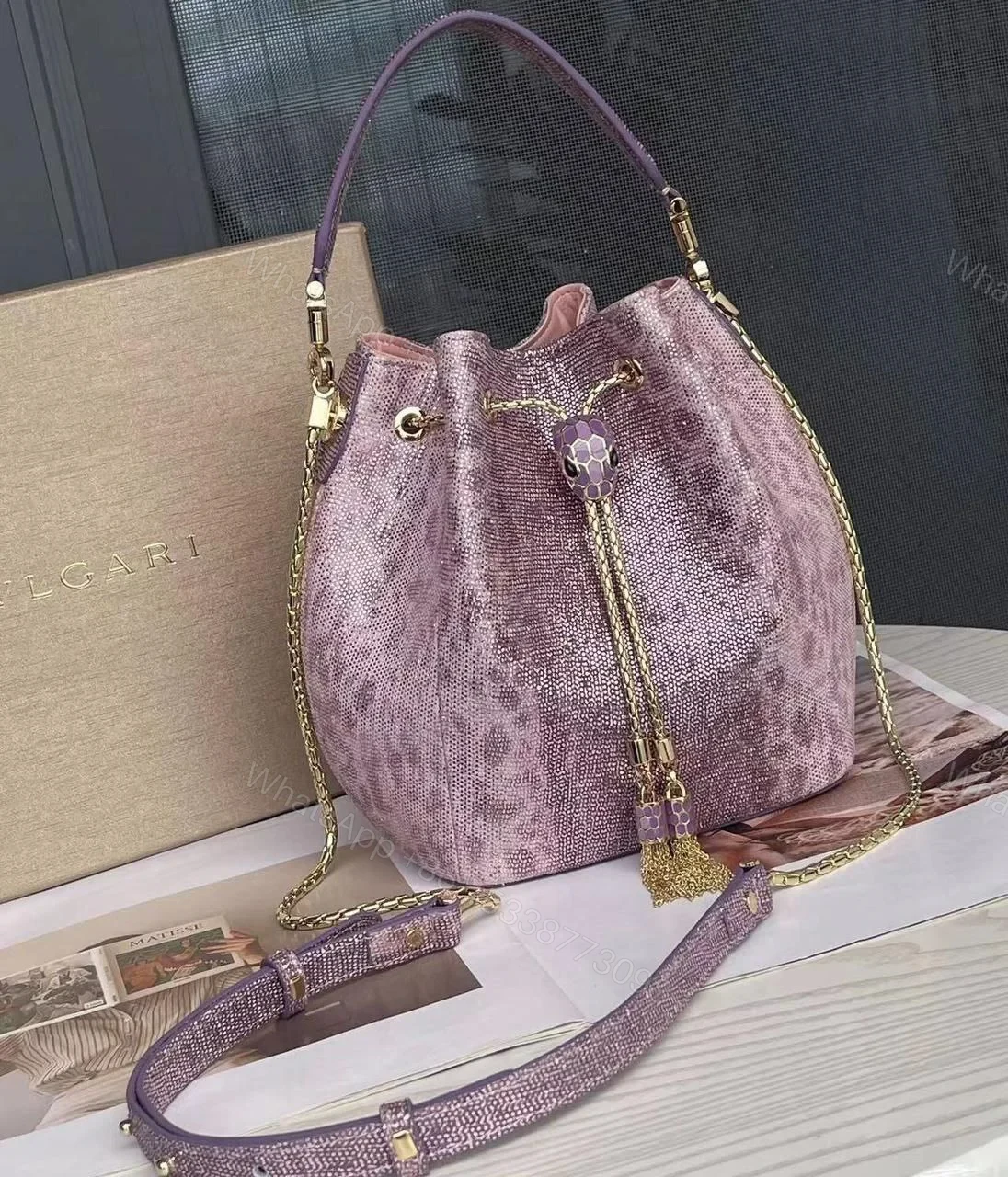 BVLGARI Karung Skin Bucket Bag 18cm — view 1