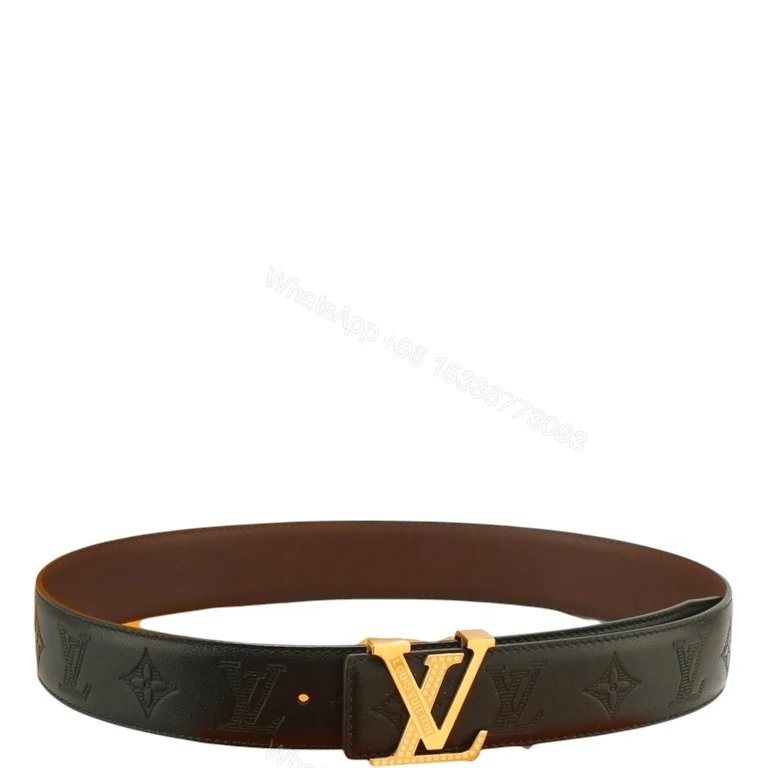 LOUIS VUITTON’S ICONIC BLACK BELT GOLD BUCKLE 4.0CM — view 1