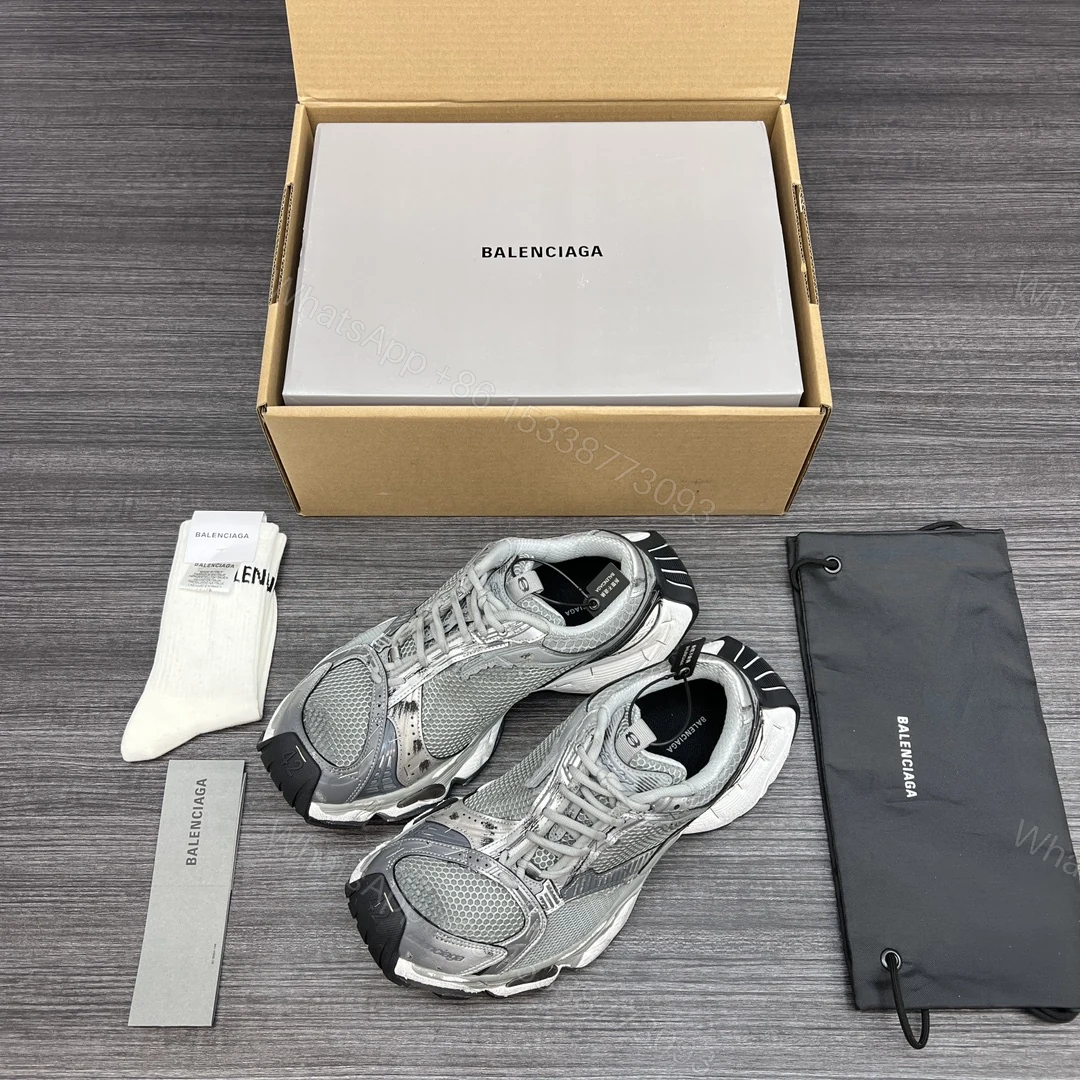 Balenciaga 高仿灰色運動鞋男款 全網布透氣設計 休閒跑步鞋 — view 1