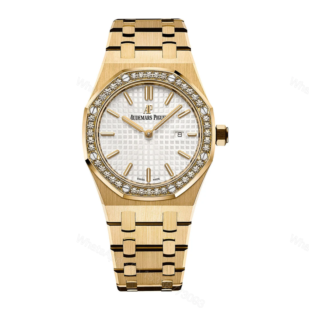 Audemars Piguet Royal Oak Yellow Gold Diamond Bezel Replica — view 1