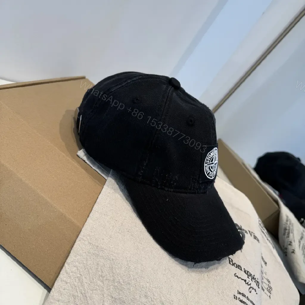 View 10 of Dark Textured Cap with Subtle Designer Badge, Everyday Luxury