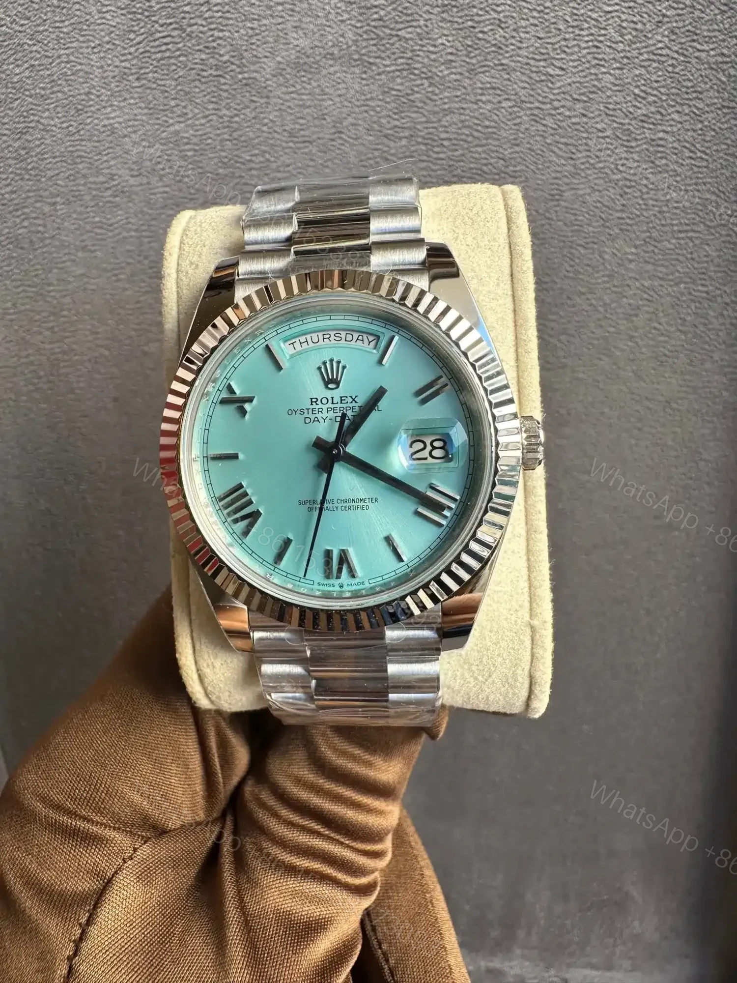 Rolex Day-Date 40 Platinum Ice Blue — view 1