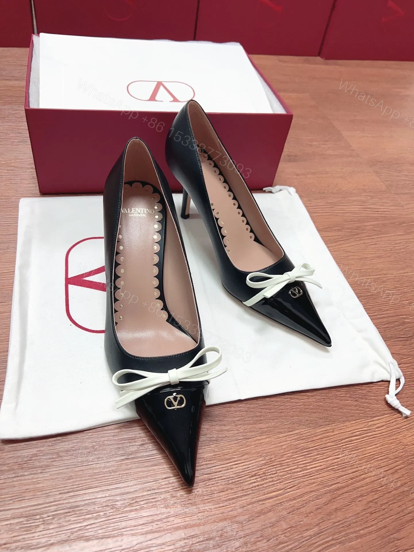 View 6 of Valentino Women Black Patent Leather Heels