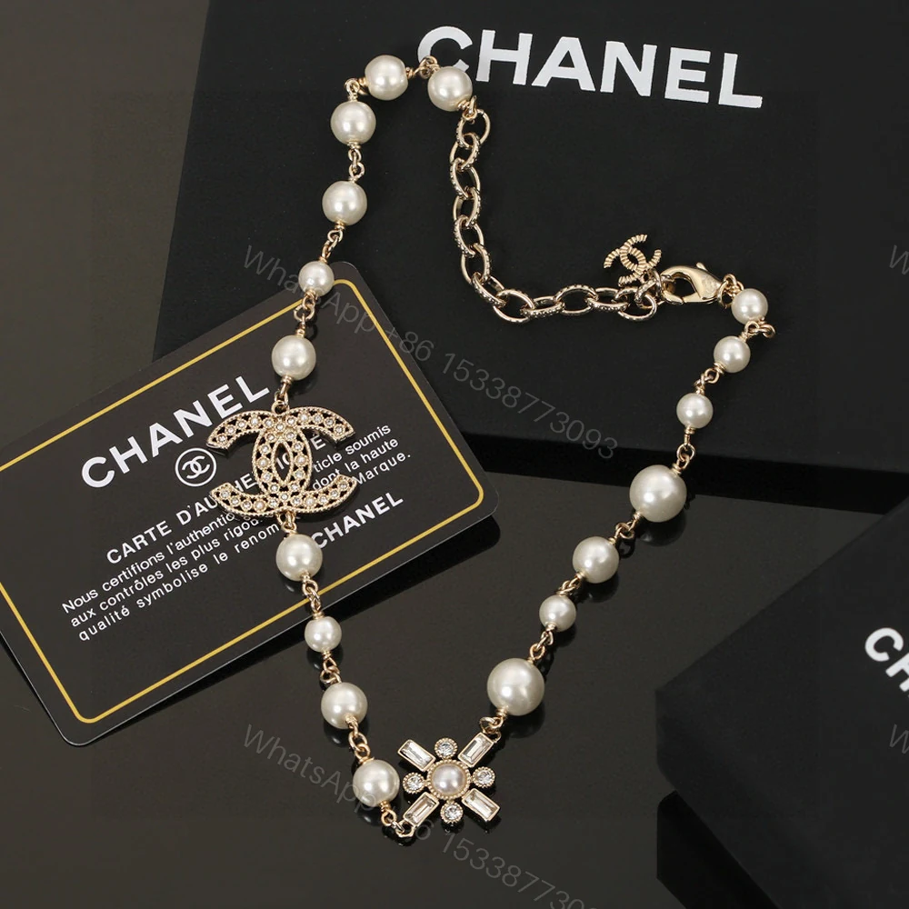 Chanel高仿珍珠項鍊不對稱設計感女款精品仿製推薦 — view 1