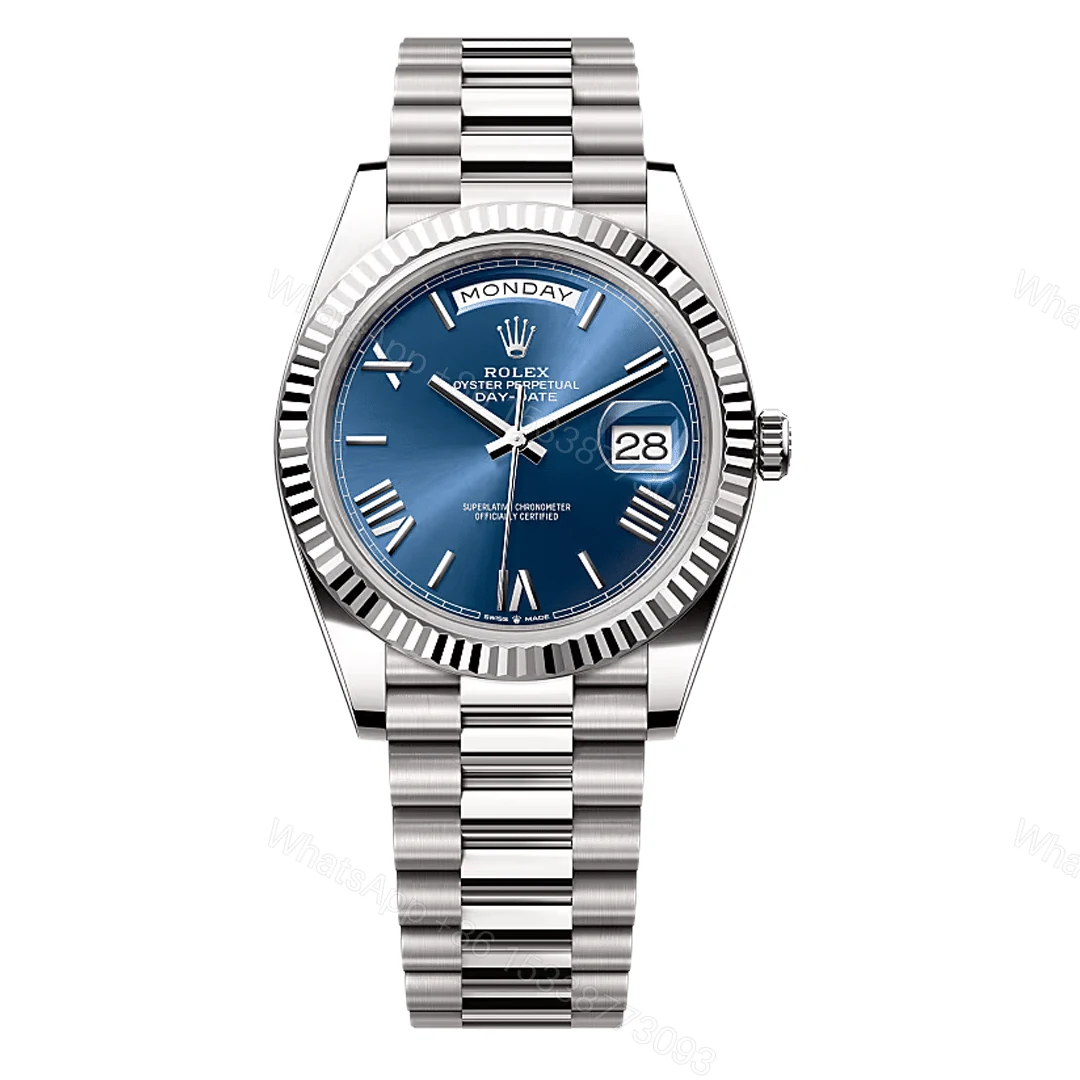 Rolex Day-Date 40 Blue Roman Dial Replica — view 1