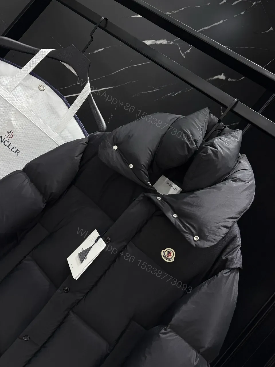 View 8 of Ultra-Soft Down Parka with Continental Hood – Luxury Quilted Puffer