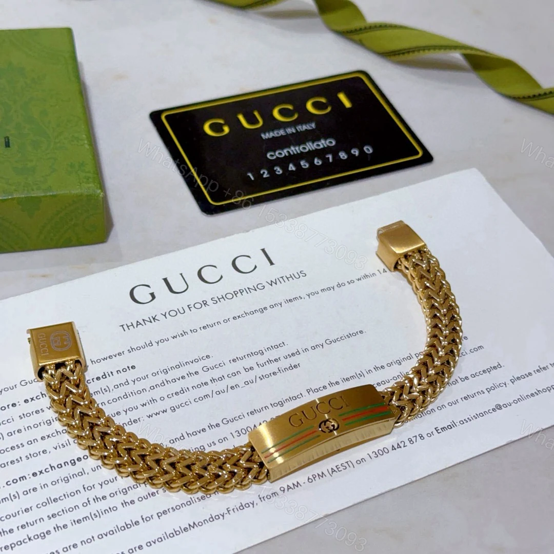 Gucci高仿金色手鍊男士粗鏈設計 義式經典風格重磅款 — view 1