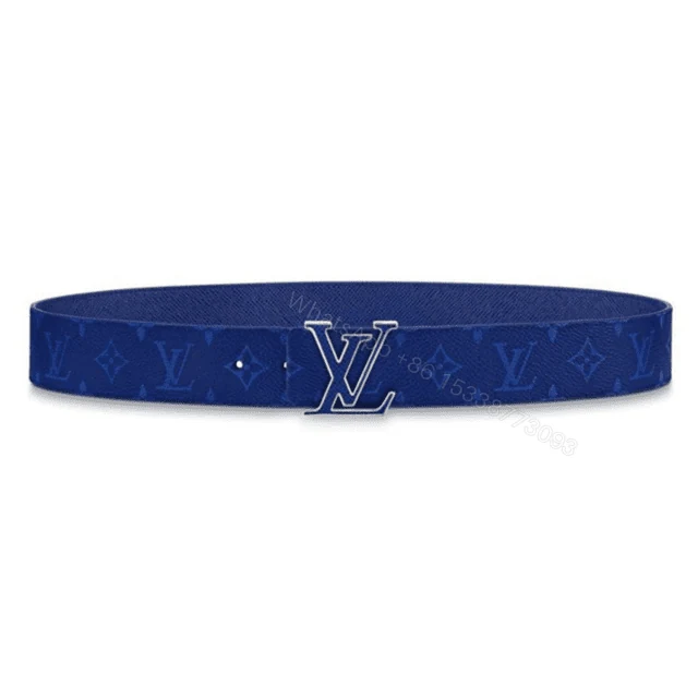 LOUIS VUITTON MEN’S INITIALES 40MM REVERSIBLE BELT BLUE – B126 — view 1