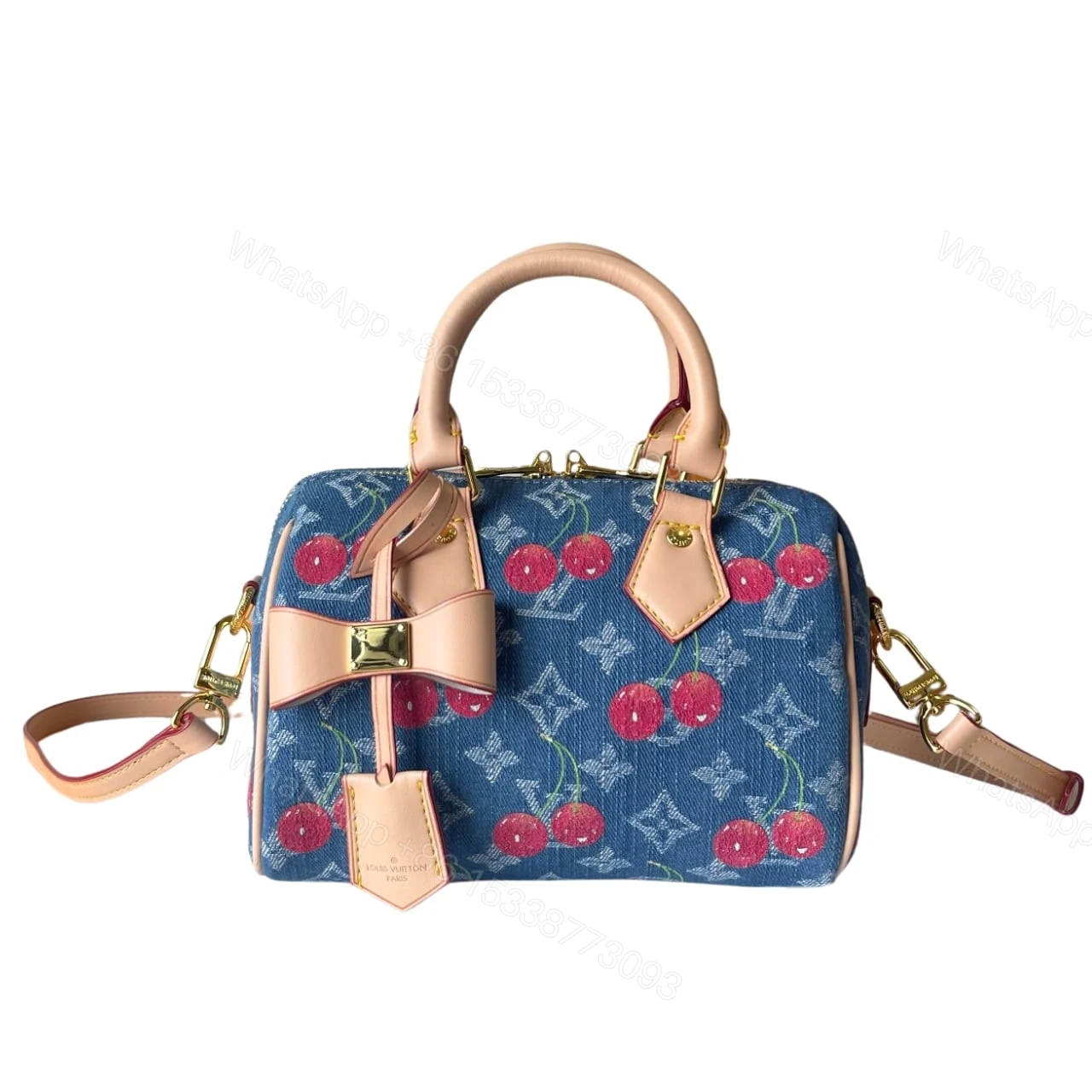 LOUIS VUITTON X TAKASHI MURAKAMI SPEEDY BANDOULIÈRE 20 MONOGRAM DENIM BLUE 20CM — view 1