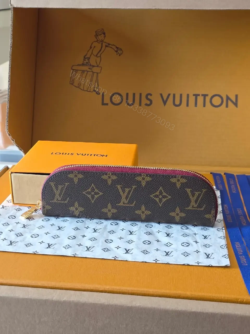 Compact Monogram Wallet: Luxe Zippered Card Holder — view 1