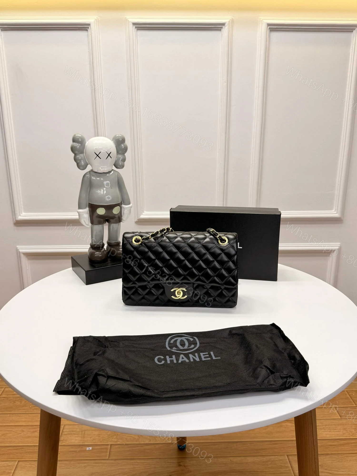 First Copy Chanel Paris Lambskin Double Flap Shoulder Bag with OG Box — view 1