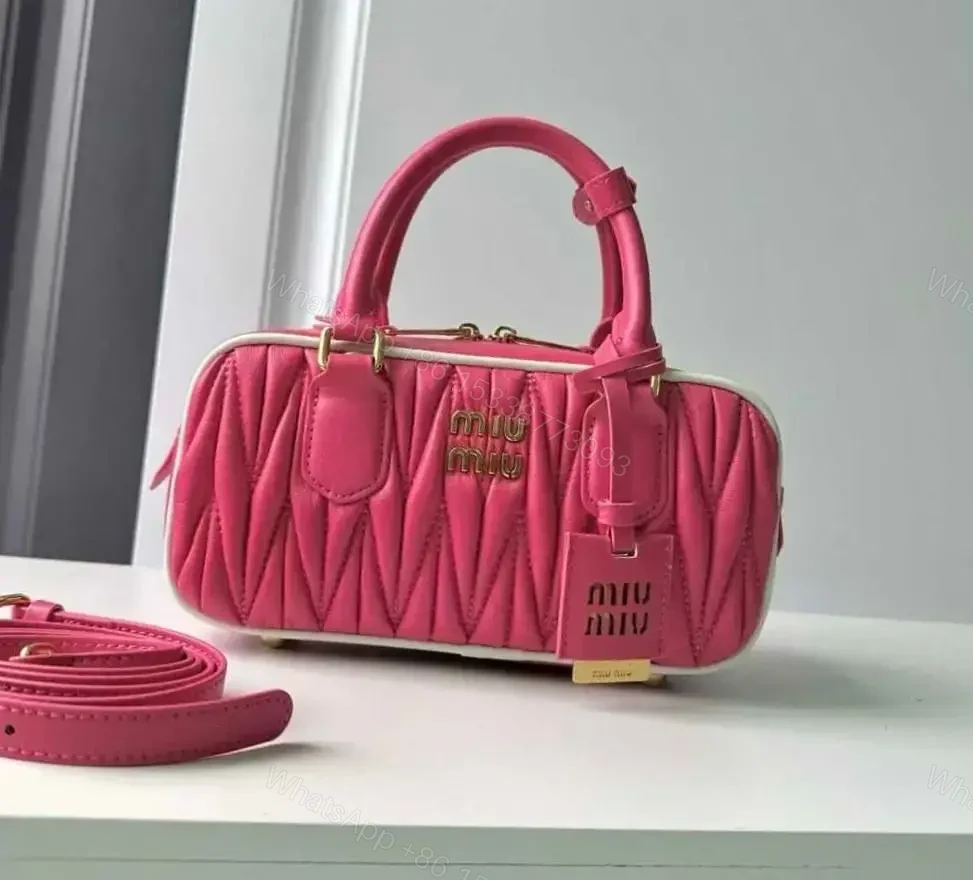 MIU MIU Accardi Women’s Red Leather Zip Bag — view 1