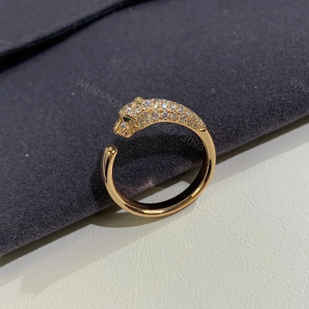 View 6 of Cartier Parthere Series Half Diamond Leopard Ring