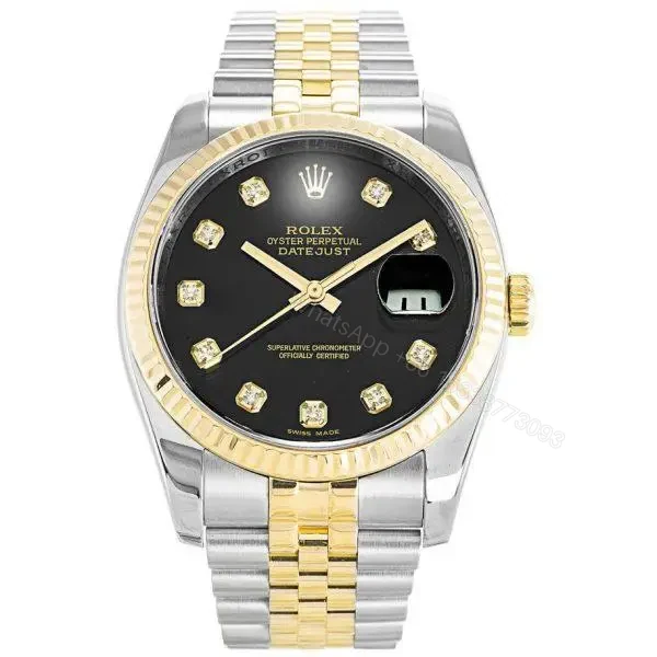 Replica Rolex Datejust Two Tone Black — view 1