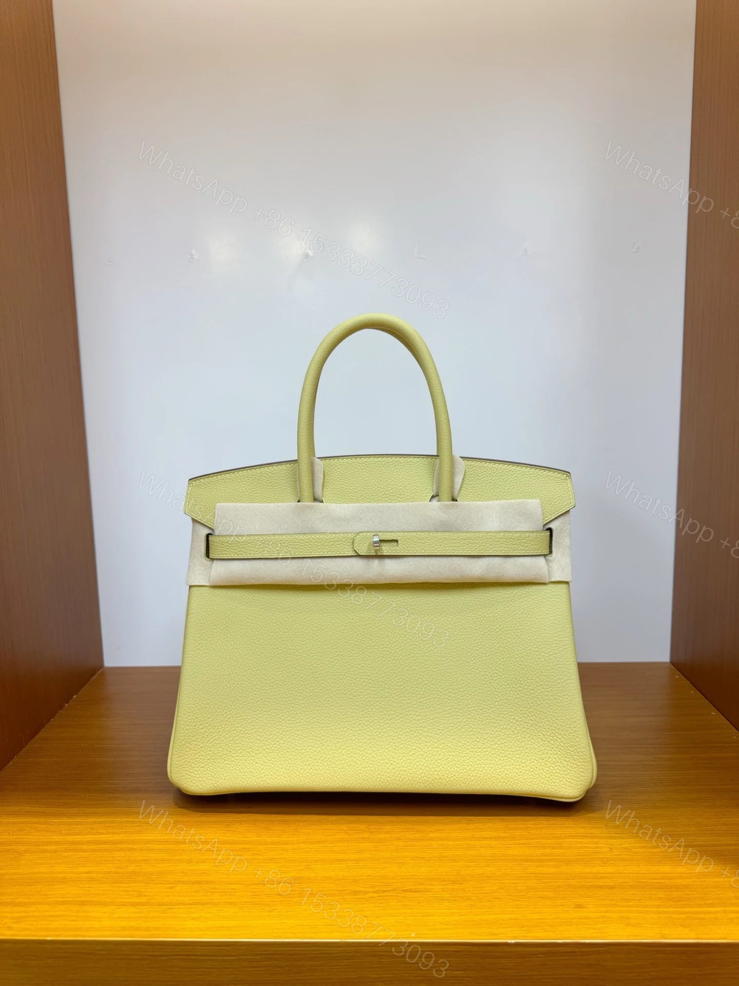 Hermes 高仿 Birkin Togo皮手提包 淡黃清新款 — view 1