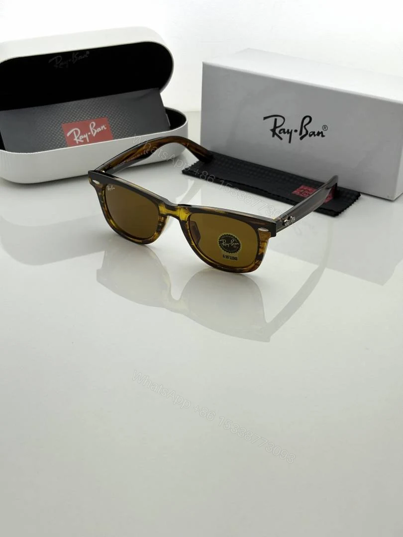 First Copy Ray Ban 2140 Tiger Brown Luxury Designer Sunglasses UV Protected Premium Eyewear — view 1