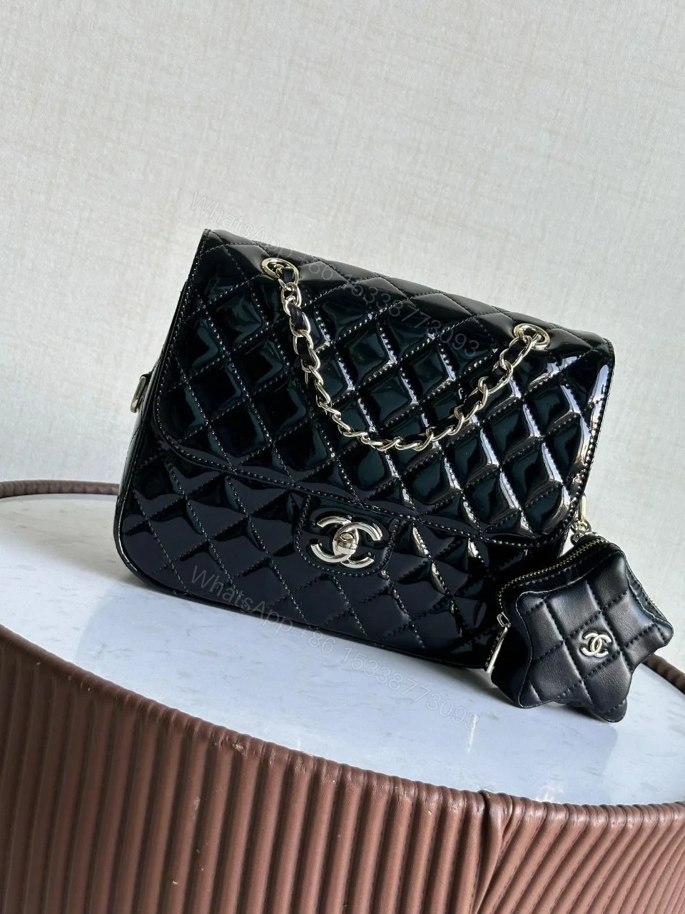 Design New 24C Chanel Gold Mirrored metallic Backpack — view 1