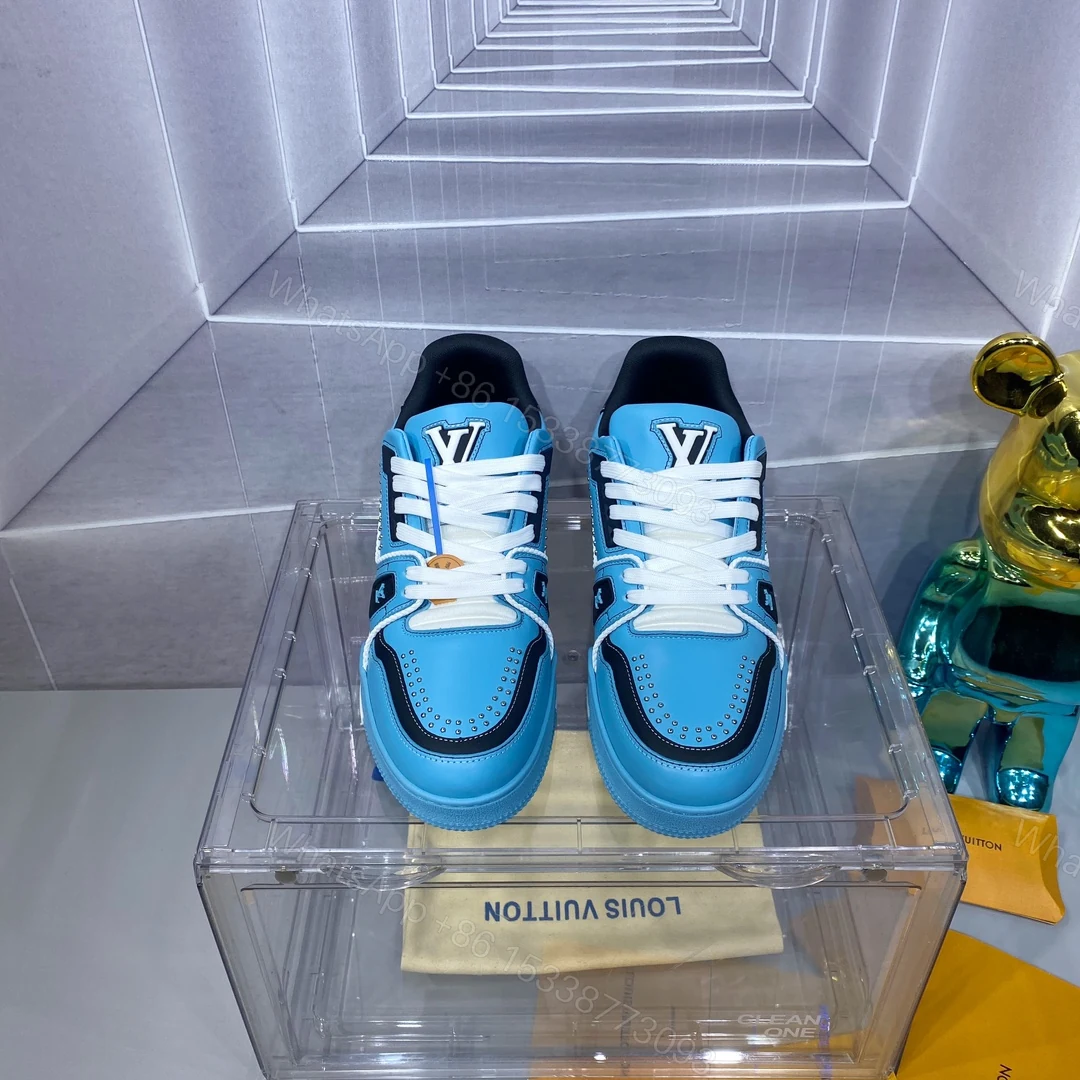 LV A貨 Trainer 天藍黑拼色運動鞋 — view 1