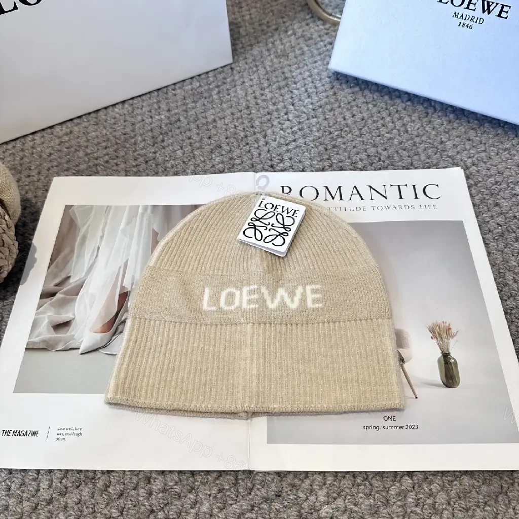 Beige Knit Beanie – Subtle Logo, Lux Minimalist Style, Warmth — view 1