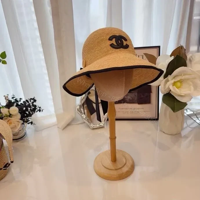 View 5 of Chic Straw Hat with Logo Accent — Breathable Luxury Hat