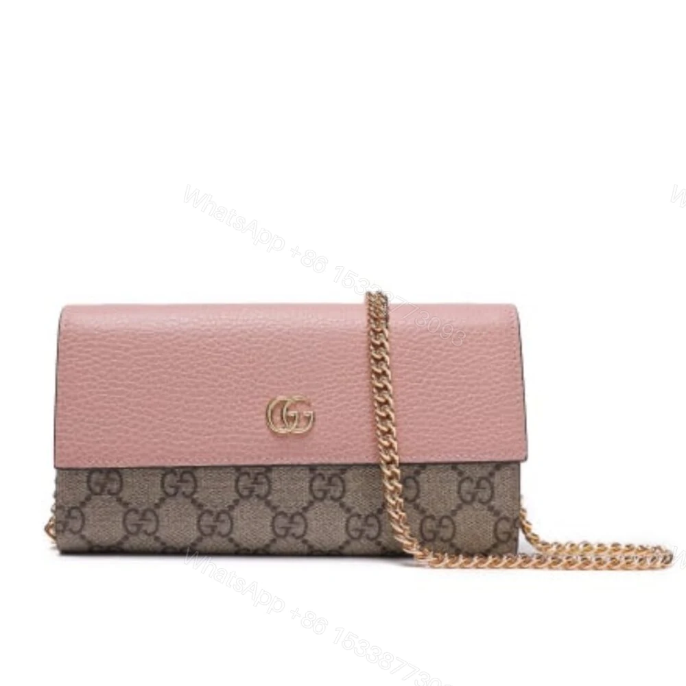 Gucci GG Marmont Bicolor Wallet On Chain Pink 19Cm 456116 17WAG 5788 — view 1