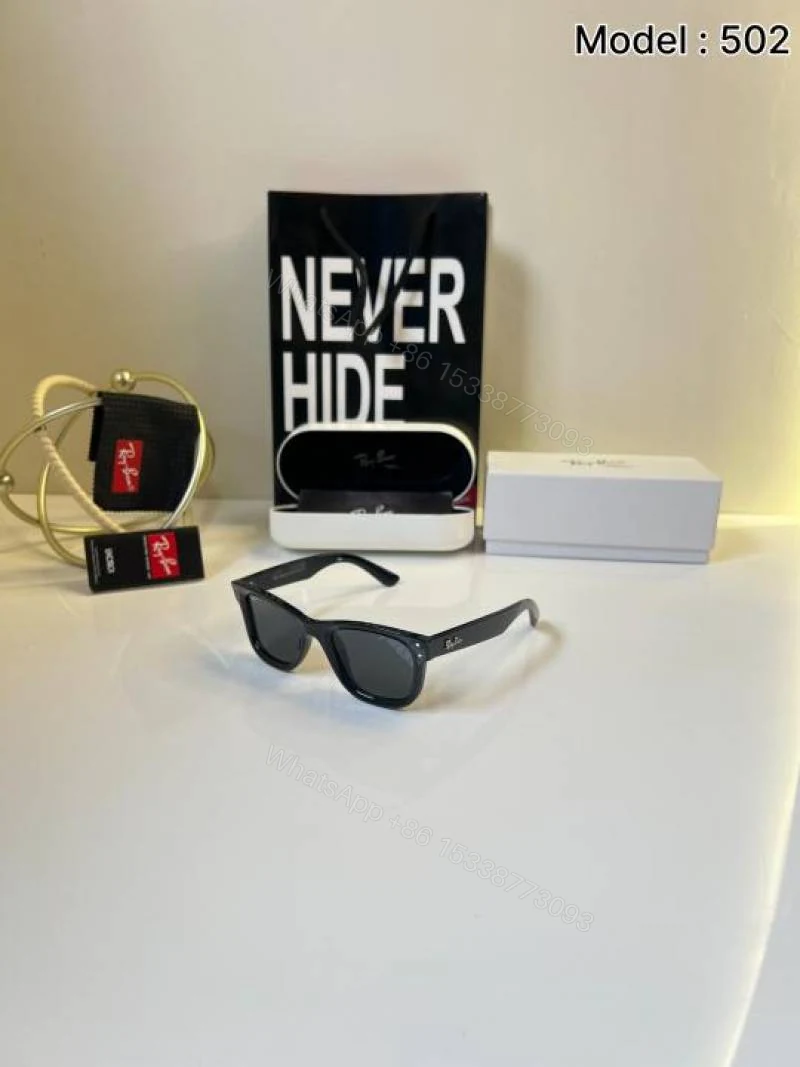 First Copy Ray-Ban 502 Wayfarer Glossy Black Sunglasses UV Protected Premium Quality — view 1