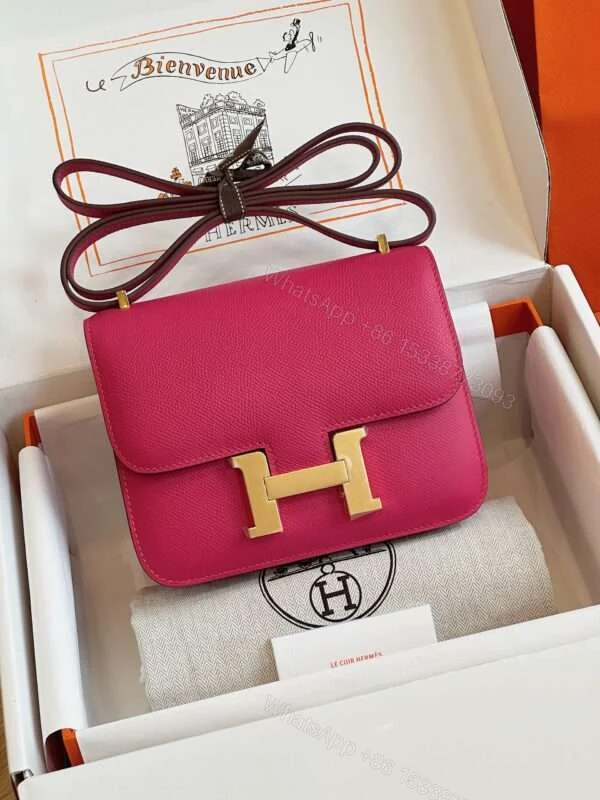 Hermes Constance Bag Epsom Gold Pink Handbags 19cm — view 1