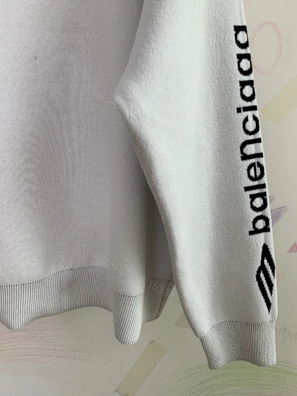 View 5 of Off-White Knit Crew: Chunky, Relaxed Luxury Sweater