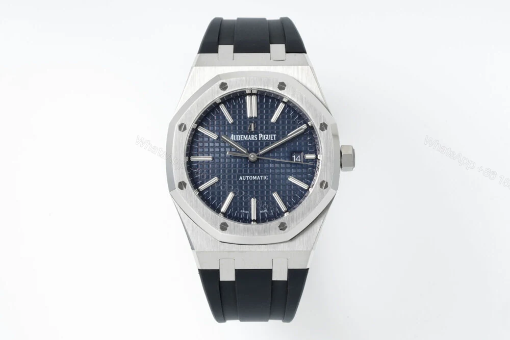 Royal Oak 15400 1:1 Best Edition SS/RU Blue Textured Dial Super Clone — view 1