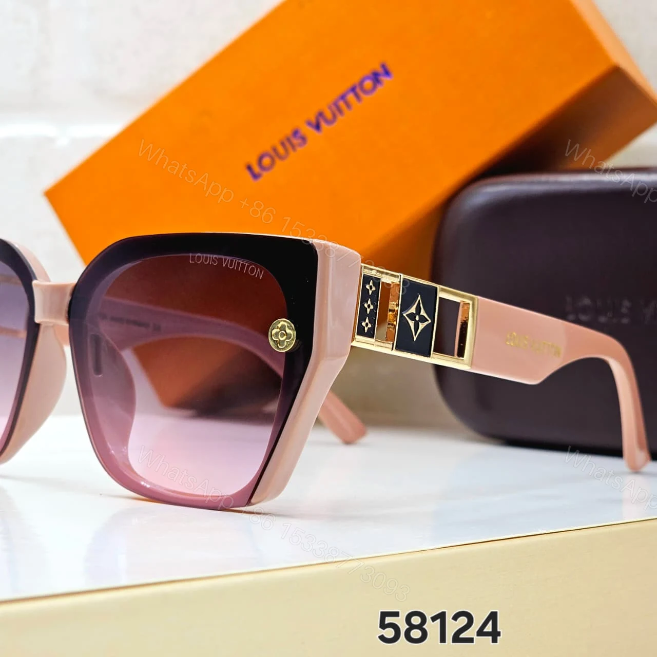 View 5 of Louis Vuitton Oversized Square Black-Olive Gradient