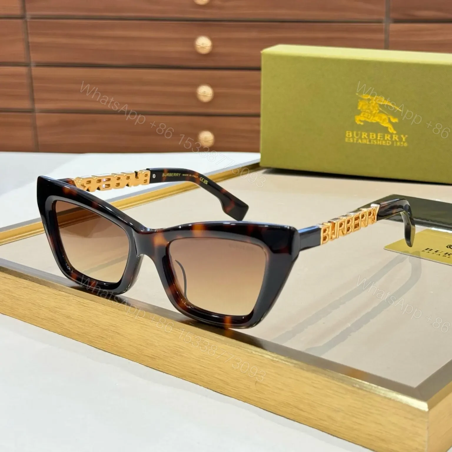 Burberry Women Sunglasses Black UV Protection One Size — view 1