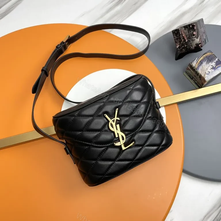 Chic Quilted Crossbody with Gold Hardware Bag — view 1