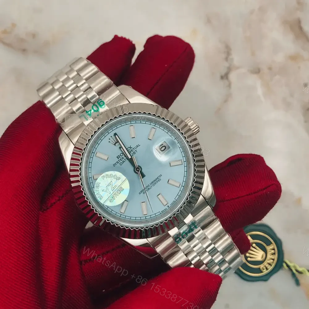 Rolex Mens Datejust 41mm Tffany Blue Steel Watch — view 1