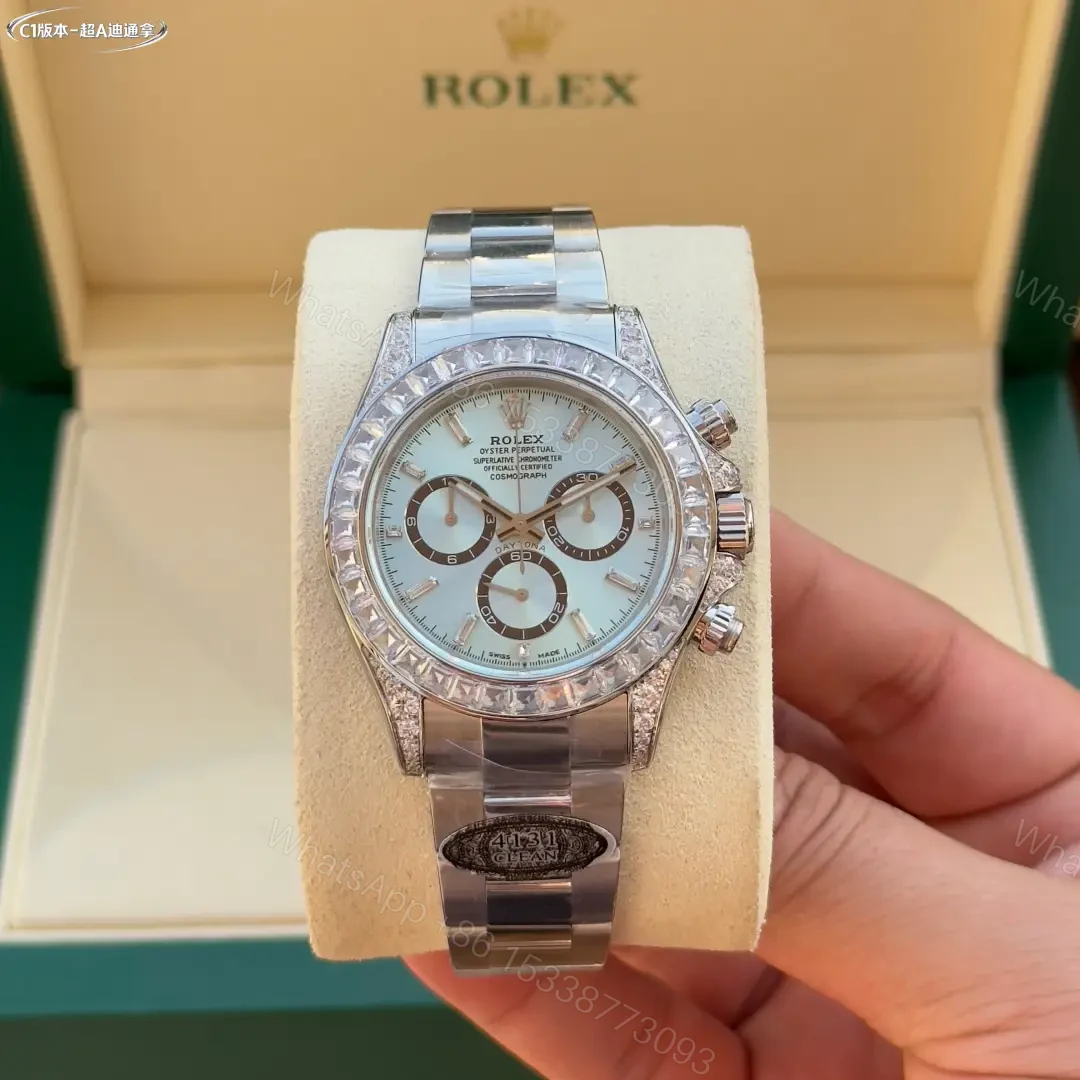 Premium Rolex Daytona Dandong 4131 40MM Oyster Bracelet Edition RG-DAYTONA-DANDONG-4131-ICEBLUE-OYSTER-40 — view 1
