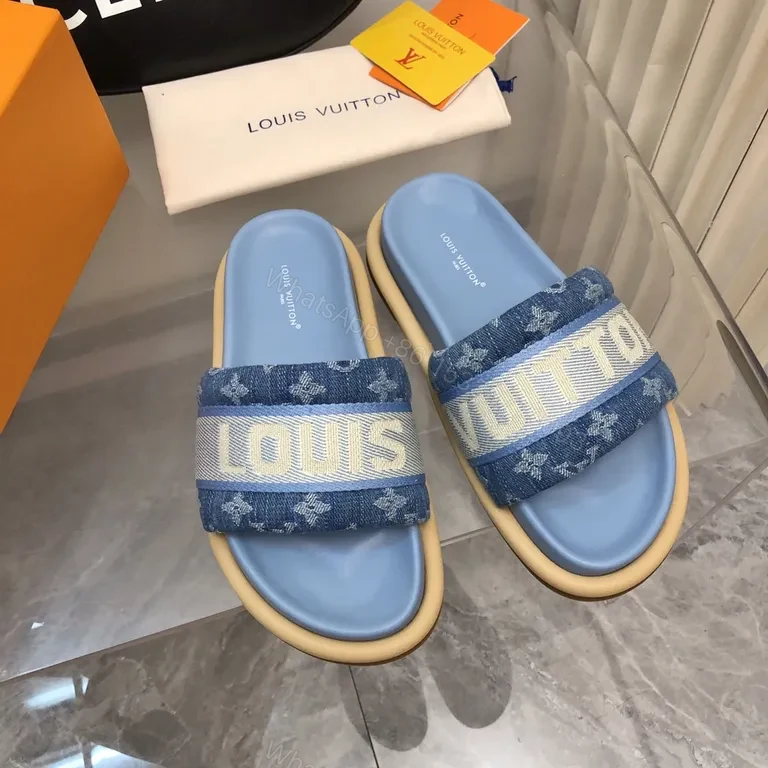 View 9 of Denim-Textured Slides: Luxe LV-Inspired Branding Slides